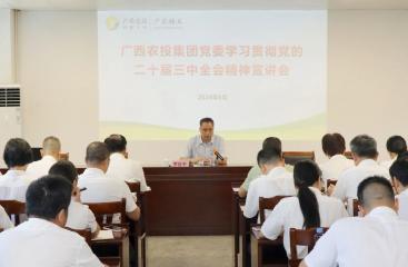 广农糖业领导班子成员到所属企业宣讲党的二十届三中全会精神