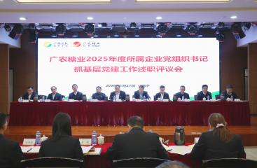 广农糖业党委召开2025年度所属企业党组织书记抓基层党建工作述职评议会
